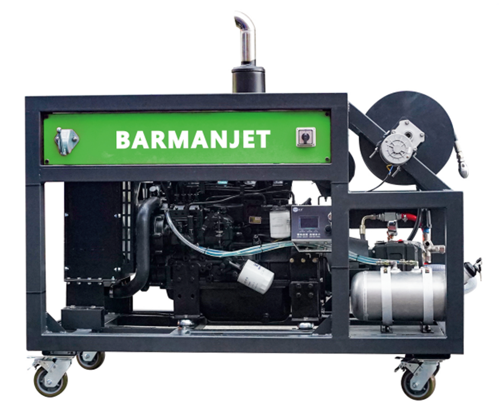 150/200公斤柴油引擎户外广场管道疏通清洗机